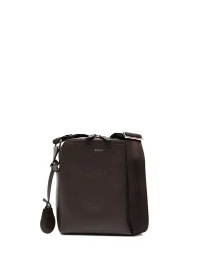 Bally Logo-print Messenger Bag In Brown