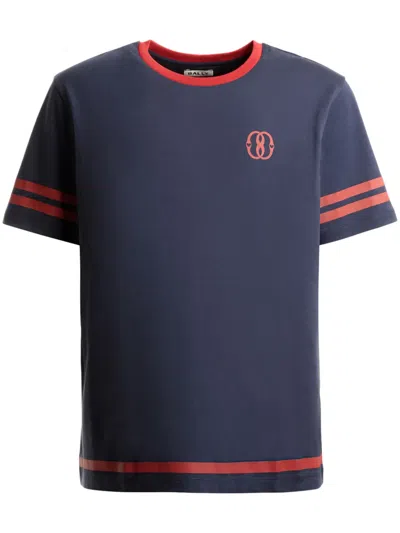 Bally Logo-print Organic Cotton T-shirt In Blue
