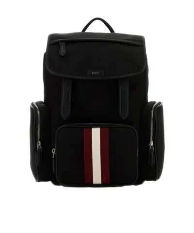 Bally Logo Printed Code Explorer Backpack In Black