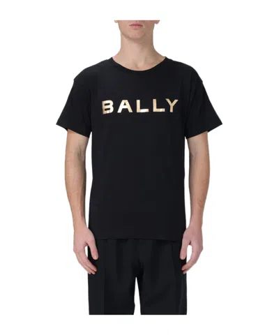 Bally Logo Printed Crewneck T-shirt In Black