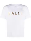 Bally Logo Printed Crewneck T-shirt In White