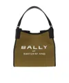 Bally Logo Printed Large Tote Bag In Green