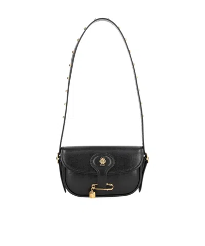 Bally Logo Printed Shoulder Bag In Black