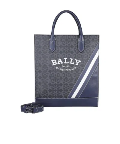 Bally Logo Printed Todd Bag In Gray