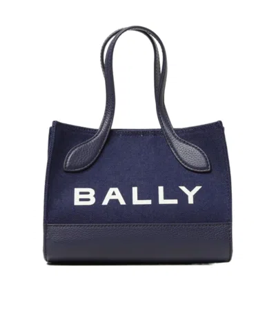 Bally Logo Printed Tote Bag In Black