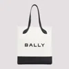 Bally Logo Tote Bag In O Natural Black Oro