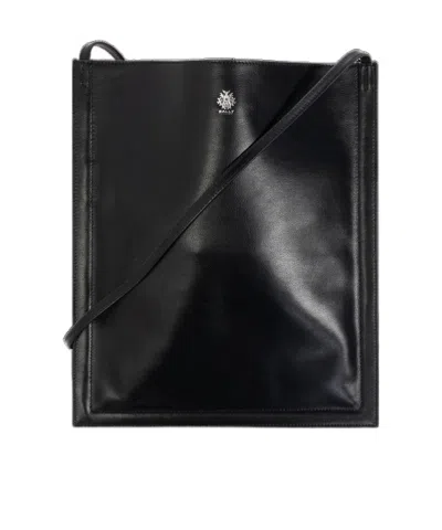Bally Logo Shoulder Bag In Black