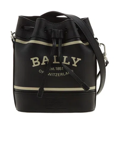 Bally Logo Shoulder Bag In Black