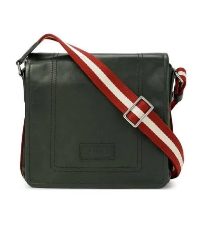 Bally Logo Shoulder Bag In Black