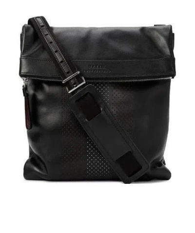 Bally Logo Shoulder Bag In Black