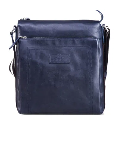 Bally Logo Shoulder Bag In Blue