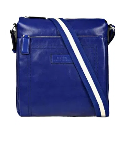 Bally Logo Shoulder Bag In Blue