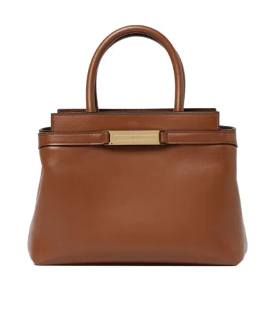 Bally Logo Shoulder Bag In Brown