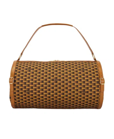 Bally Logo Shoulder Bag In Brown