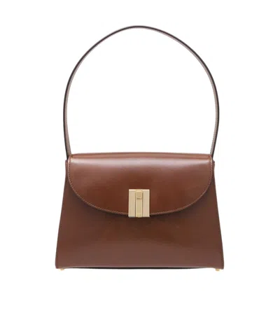 Bally Logo Shoulder Bag In Brown