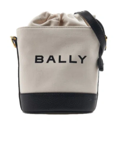 Bally Logo Shoulder Bag In Natural/black