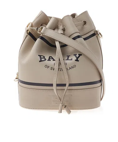 Bally Cleo Logo Shoulder Bag In Nude