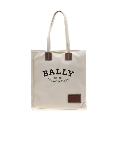 Bally Logo Shoulder Bag In Nude