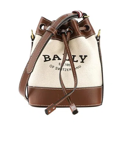 Bally Logo Shoulder Bag In Nude