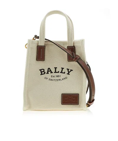 Bally Logo Shoulder Bag In Nude