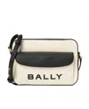 Bally Top Zipper Shoulder Bag In White