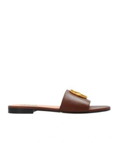 Bally Logo Slip-on Sandals In Brown