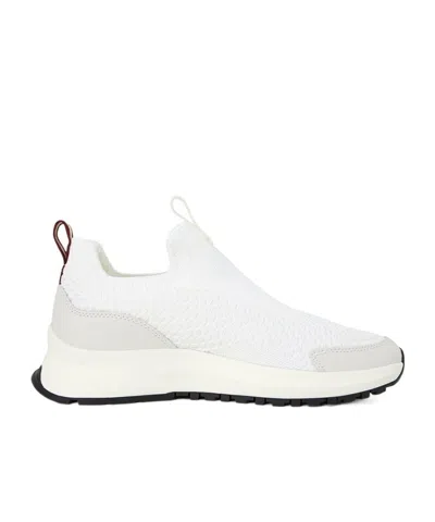 Bally Outline Logo-patch Sneakers In White