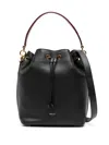 Bally Logo-stamp Leather Bucket Bag In Black
