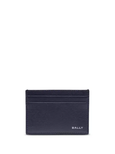 Bally Logo-stamp Leather Cardholder In Blue