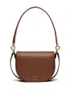 Bally Logo-stamp Leather Shoulder Bag In Brown