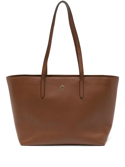 Bally Logo-stamp Leather Tote Bag In Brown
