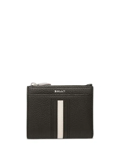 Bally Logo-stamp Leather Wallet In Black