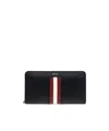 Bally Wallet Leather Stripe Detail In Black