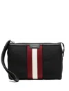 Bally Logo-tape Clutch Bag In Black