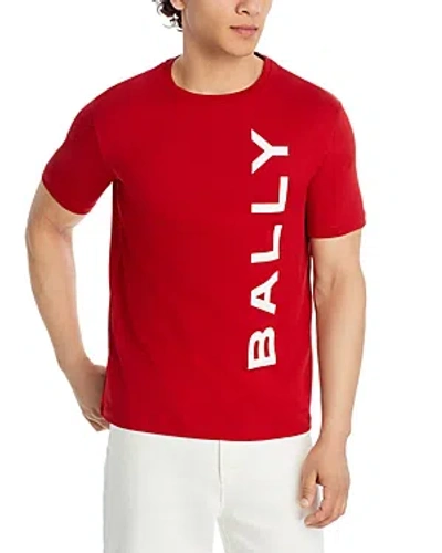Bally Logo Tee In Red Lava 2