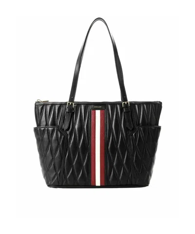 Bally Logo Tote Bag In Black