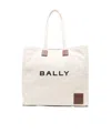 Bally Akelei Canvas Tote Bag With In White