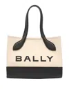 Bally Structured Shape Tote Bag In White