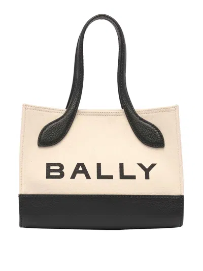 Bally Structured Shape Tote Bag In White