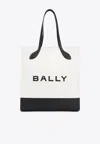 Bally Logo Tote Bag In White