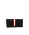 Bally Ribbon Bi-fold Continental Wallet In Black