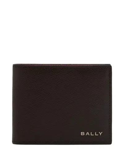 Bally Logo Wallet In Brown