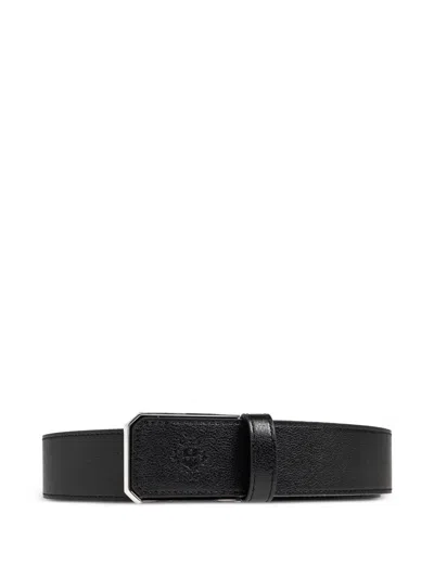BALLY LOGO-EMBOSSED LEATHER BELT