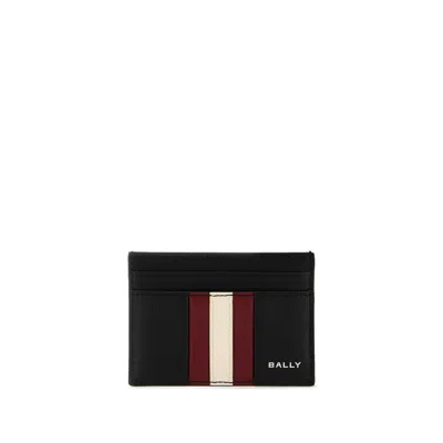 Bally Logo-print Leather Card Holder In Black
