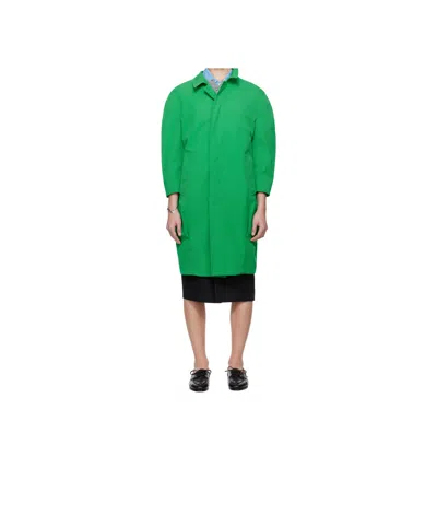 Bally Long Sleeve Coat In U6a4 - Fern Green