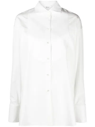 Bally Long-sleeve Cotton Shirt In White