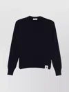 Bally Long Sleeve Crew Neck Knitwear Top In Black