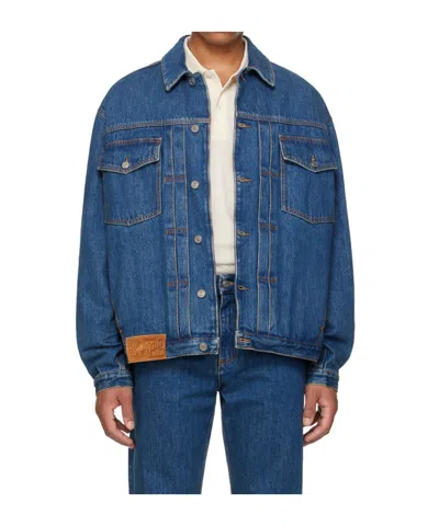 Bally Long Sleeve Denim Jacket In Denim 50