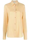 Bally Polyester Blend Shirt With Italian Collar And Angle Cuffs In Neutrals