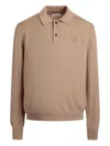 Bally Long-sleeve Polo Shirt In Brown